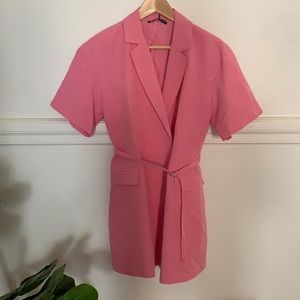 Pink Blazer Dress
